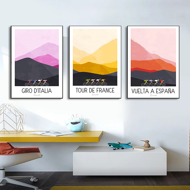 Mountain Biking Europe - Poster Sepeda Gunung Tour De France