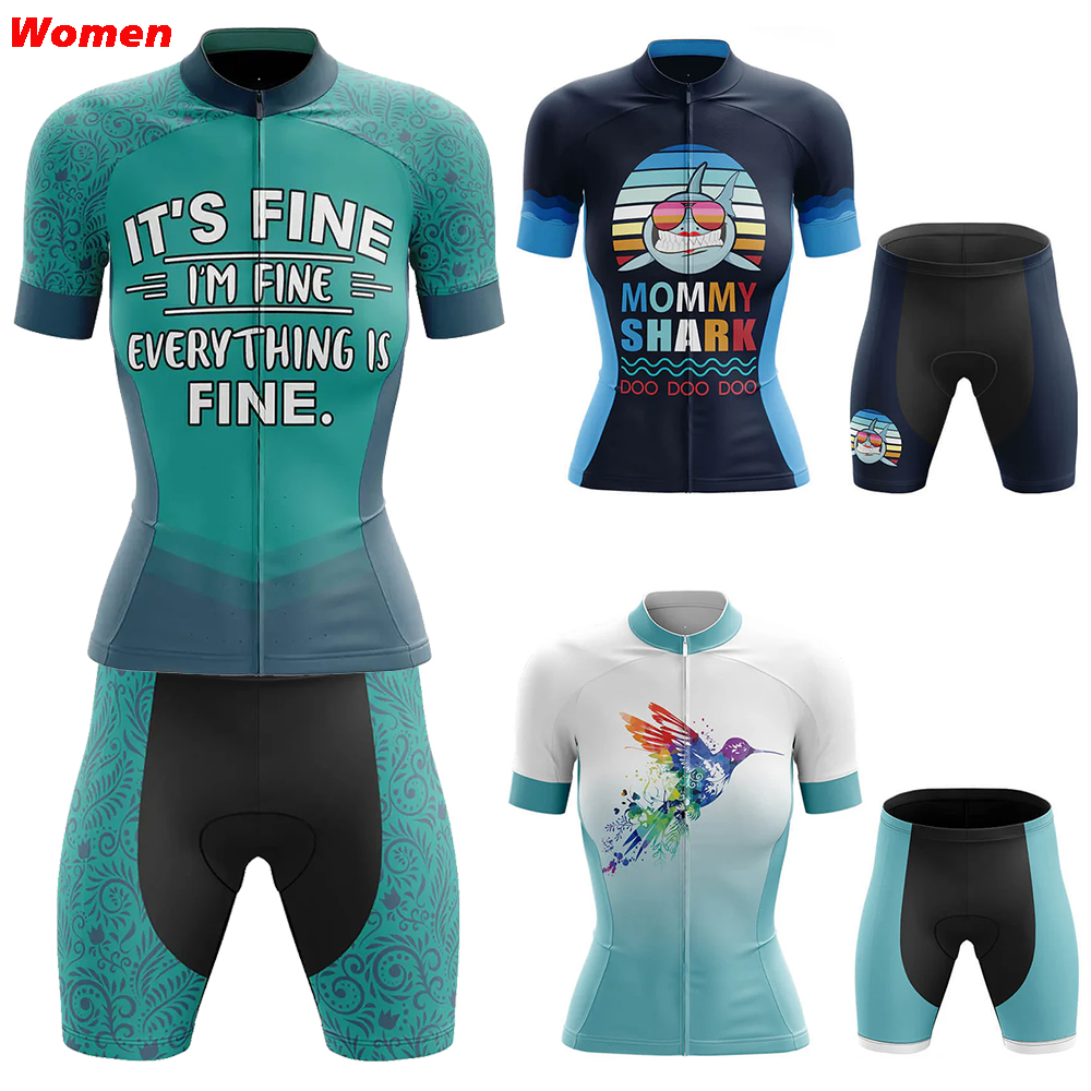 Mountain Biking Outfits Women - I'm Fine Poliester Pakaian Bersepeda Seragam