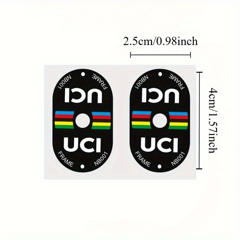Mountain Biking Uci - 2 Buah Stiker Katup Sepeda Bersertifikat