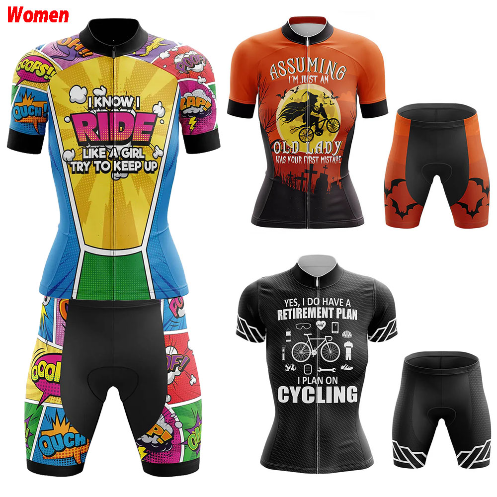 Mountain Biking Outfits Women - Like A Girl Komik Poliester Pakaian