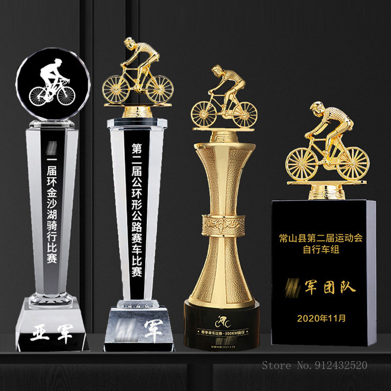Mountain Biking Europe - Trofi sepeda olahraga kreatif, piala kristal