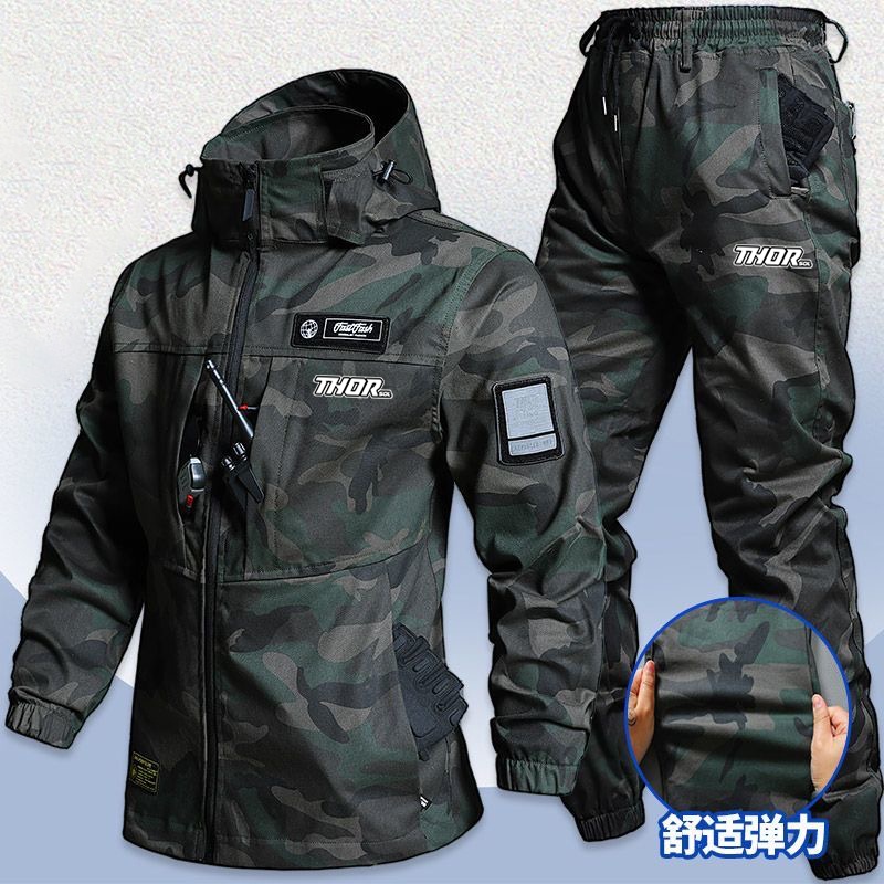 Mountain Biking Jacket - THORSOL Set Jaket Bersepeda Pria Pakaian