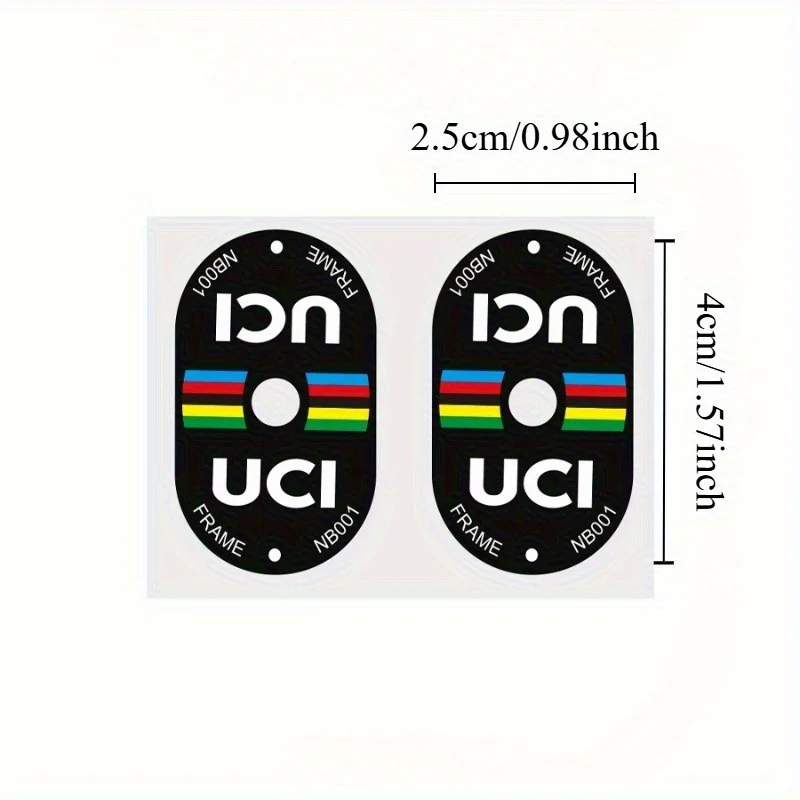 Mountain Biking Uci - 2 Buah Stiker PVC Tahan Air