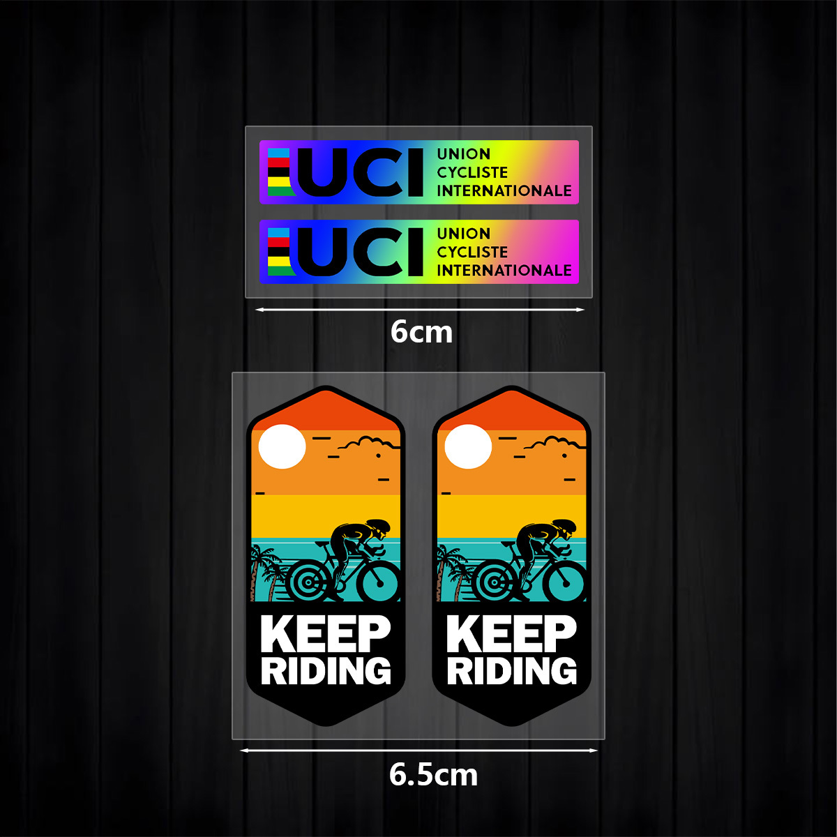 Mountain Biking Uci - Set Stiker UCI Keep Riding 1SET