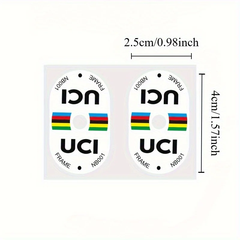 Mountain Biking Uci - 2 Buah Stiker Katup Bersertifikat UCI