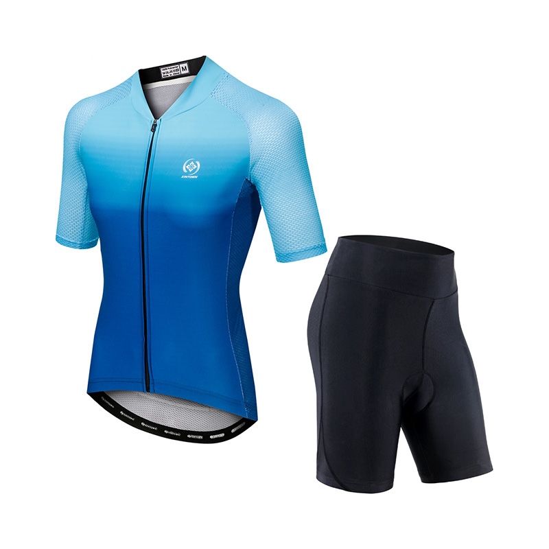 Set Jersey Bersepeda Lengan Pe - Mountain Biking Outfits Women ulasan dan harga
