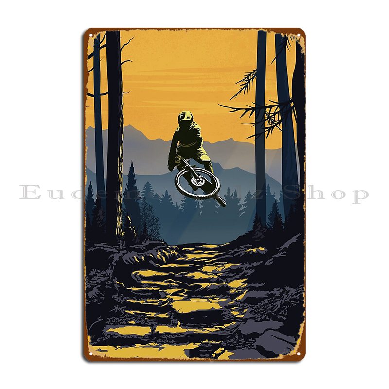 Poster tanda timah kustom gara - Mountain Biking Europe ulasan dan harga