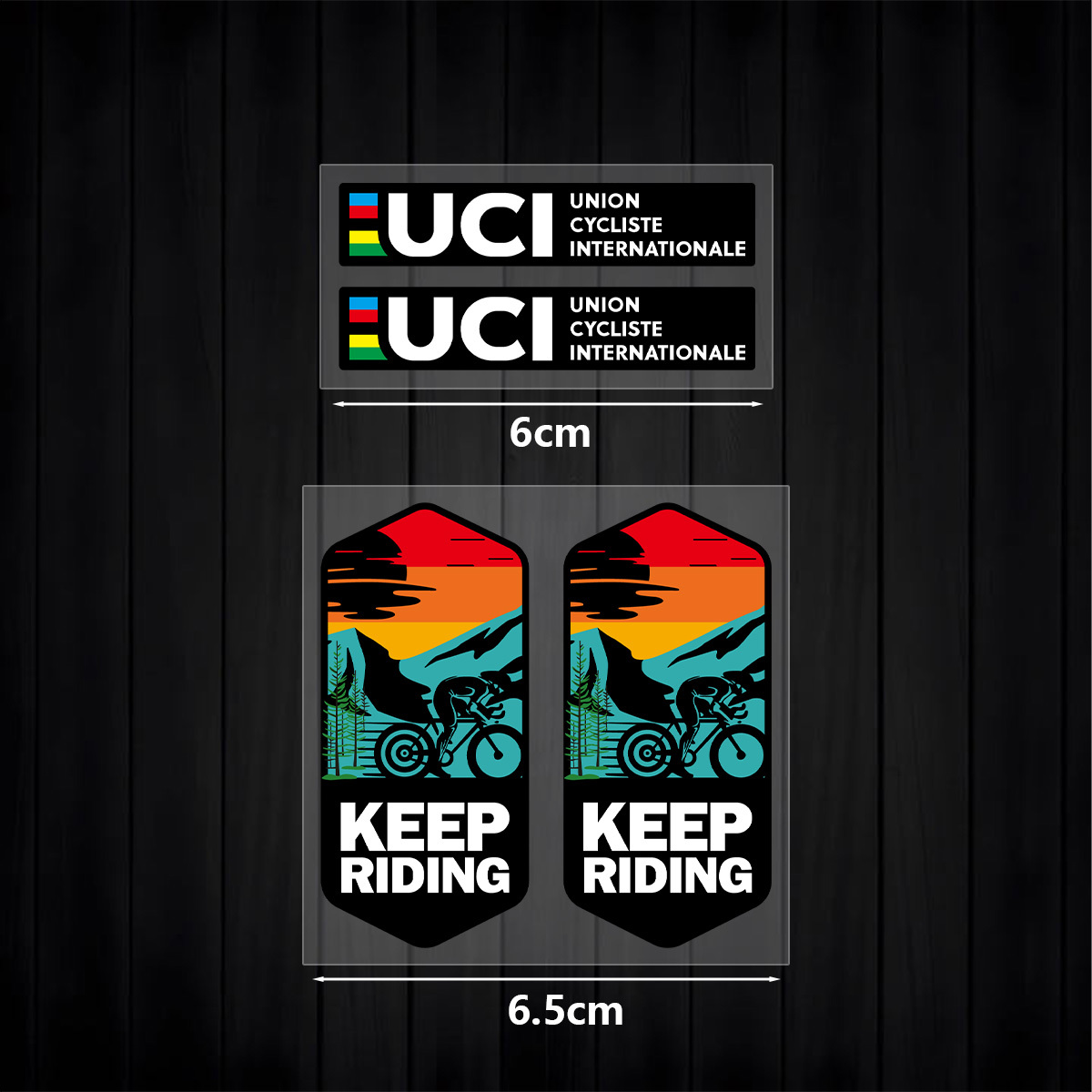 Set Stiker UCI Keep Riding 1SE - Mountain Biking Uci ulasan dan harga